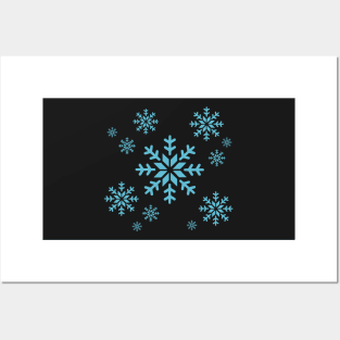 Snowflake (Blue) Posters and Art